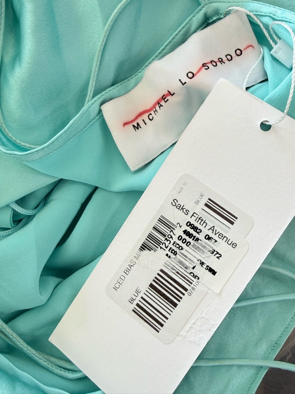 MICHAEL LO SORDO ICED BIAS MAXI DRESS BLUE SIZE 8 - Picture 11 of 13